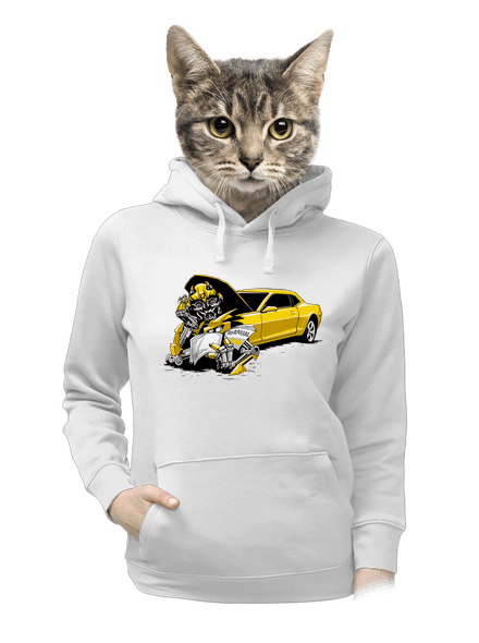 Jak na to dámská mikina klokanka White