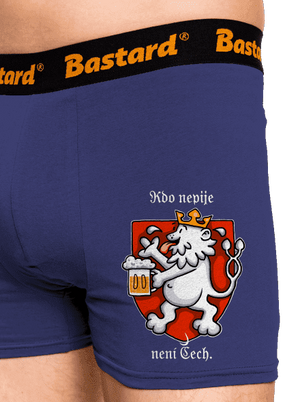 Kdo nepije, není Čech boxerky Blue Navy