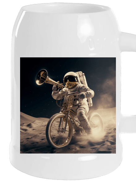 Lance Neil Louis Armstrong na měsíci půllitr White