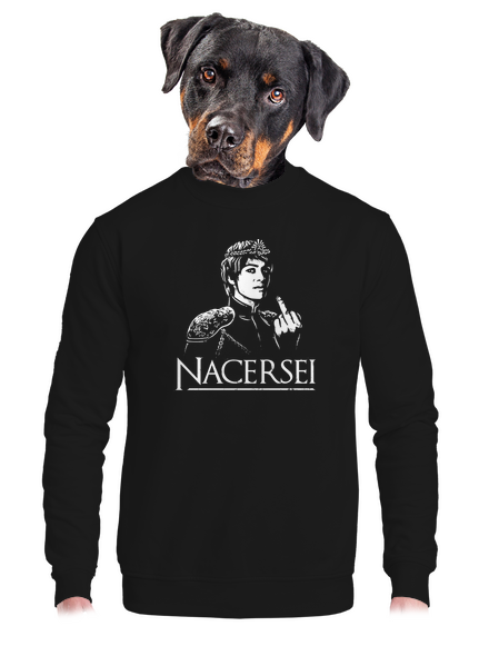 Nacersei unisex mikina bez kapuce Black