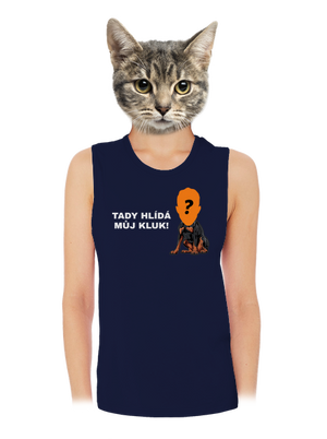 Tady hlídám já dámské tílko volné Navy