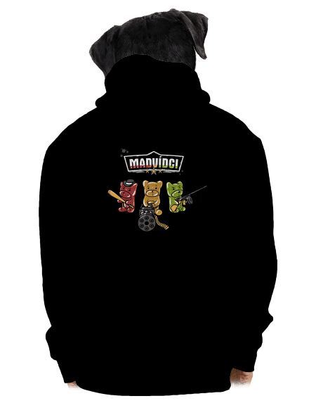 Madvídci pánská mikina na zip Black