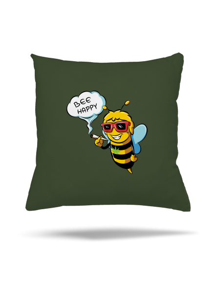 Bee happy polštář Olive Green