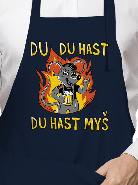 Du hast myš zástěra Navy