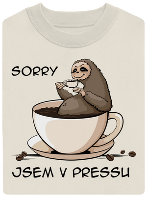 V pressu unisex mikina bez kapuce Off White