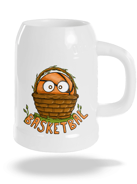 Basketbal půllitr White