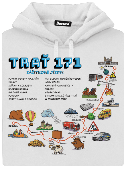 Trať 171 dámská mikina klokanka White