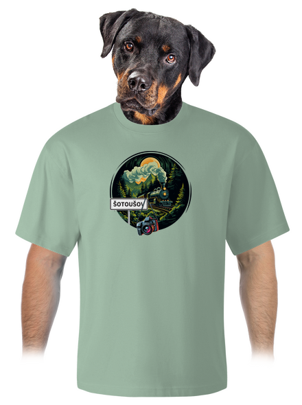 Šotoušov unisex tričko oversized Sage