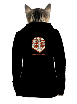 Dáma nahá jedna dámská mikina na zip Black