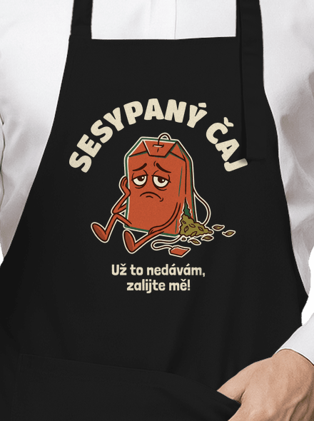 Sesypaný čaj zástěra Black