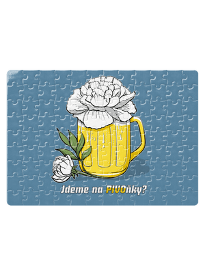 Pivoňky puzzle White