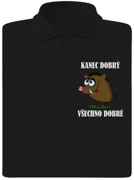 Kanec dobrý pánská polokošile Black
