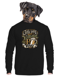 unisex mikina bez kapuce