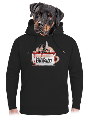 Ramboračka unisex mikina premium Dark Black