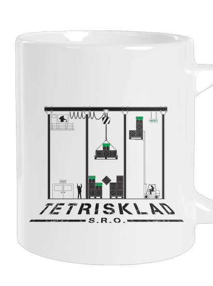 Tetrisklad velký hrnek White