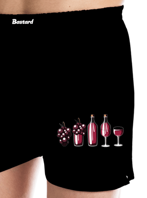 Evoluce červeného vína pánské trenky Black