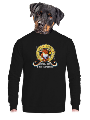 unisex mikina bez kapuce