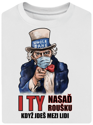 Nasaď roušku unisex tričko oversized White