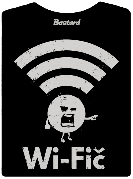 Wifič dámské tričko s lemem Black