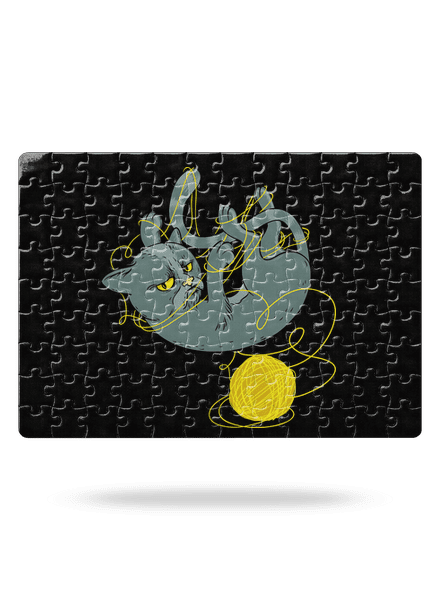 Nevrlý kocour puzzle White