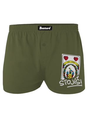 Karty Prší pánské trenky Khaki