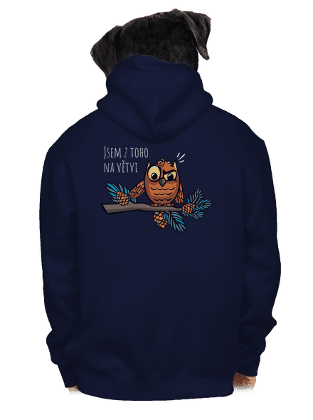 Jsem na větvi pánská mikina na zip Navy