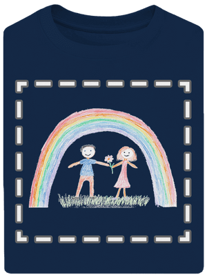 Dětské kresby - nahraj vlastní unisex tričko oversized Midnight Blue