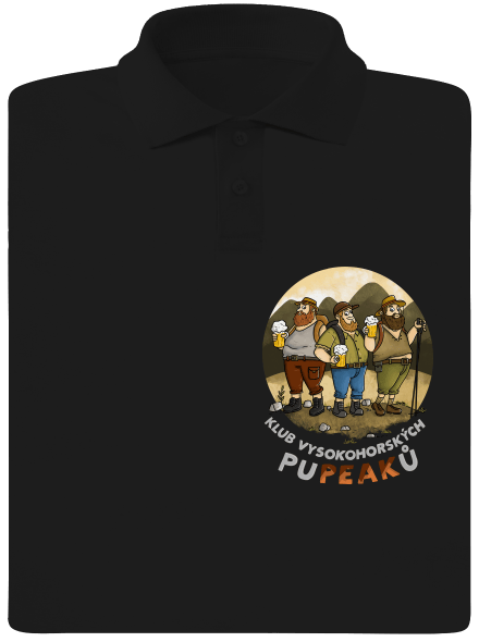 Klub pupeaků pánská polokošile Black
