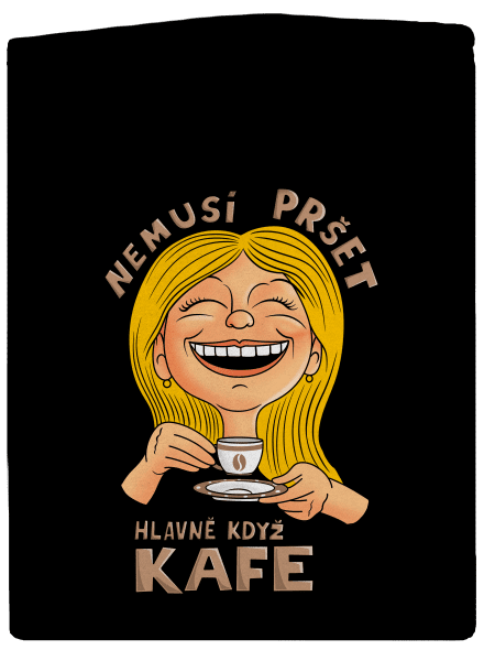 Nemusí pršet kafe dámská mikina na zip Black