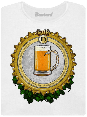 Pivní horoskop: Štír dámské tričko s lemem White