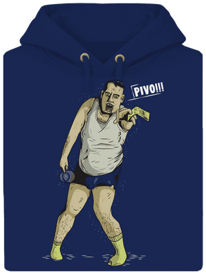 Beer zombie unisex mikina premium Navy