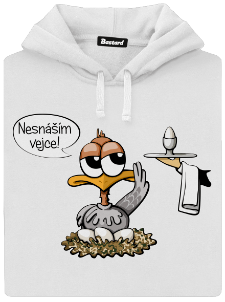 Nesnáším vejce dámská mikina klokanka White
