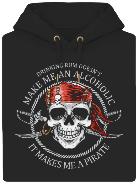 Pirát  unisex mikina premium Dark Black
