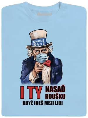 Nasaď roušku pánské tričko Sky Blue