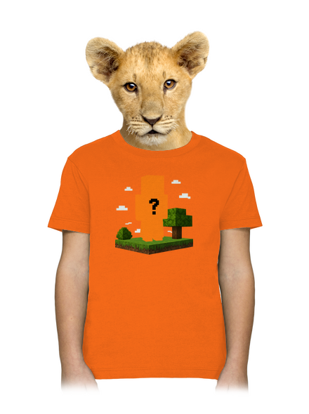 Minecraft z vlastní fotky dětské tričko Orange