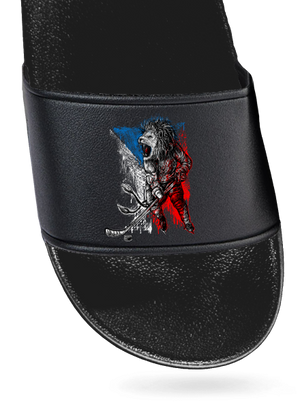 Hokejový lev pantofle Black Black