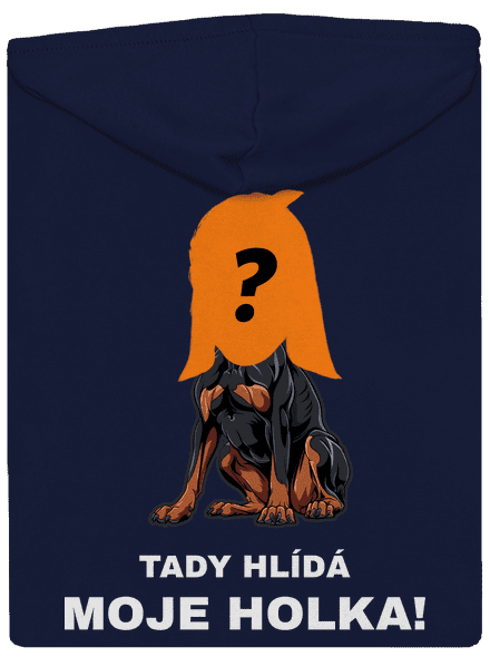 Tady hlídám já pánská mikina na zip Navy