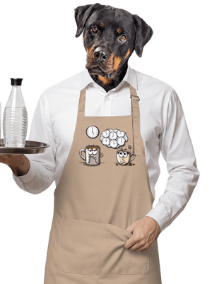 Čaj o páté, káva stále zástěra Rope