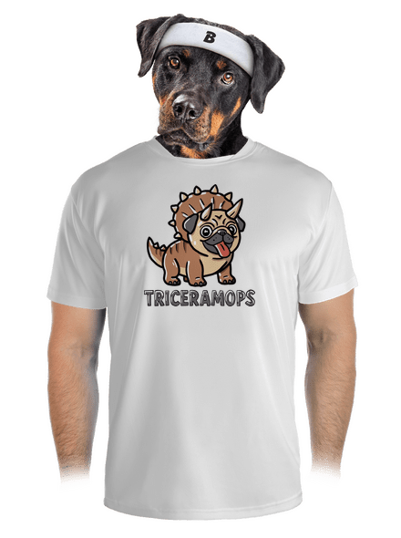 Triceramops pánské sportovní tričko White