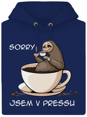 V pressu unisex mikina premium Navy