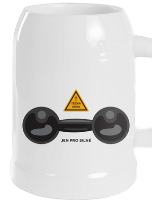 Těžká váha půllitr White