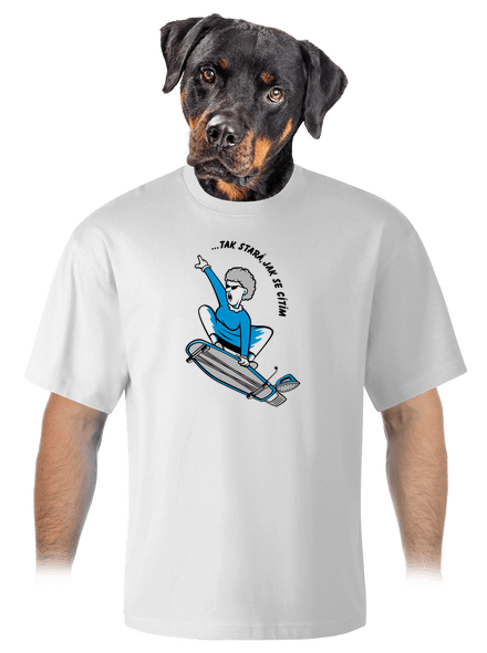 Starý, jak se cítím unisex tričko oversized White