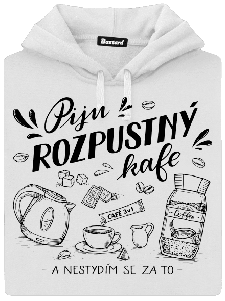B12: Piju rozpustný dámská mikina klokanka White