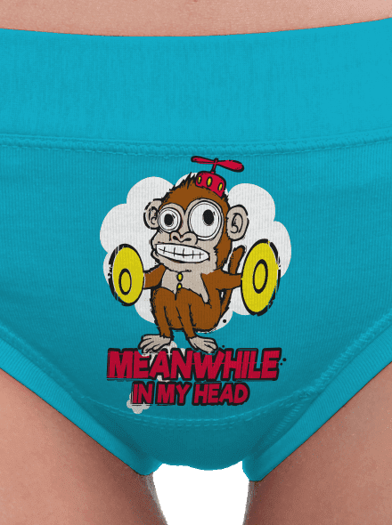 Monkey in my head dámské kalhotky Turquoise