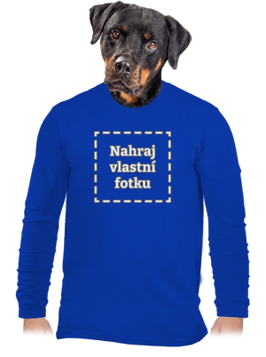 Vlastní potisk pánské dlouhý rukáv Royal Blue