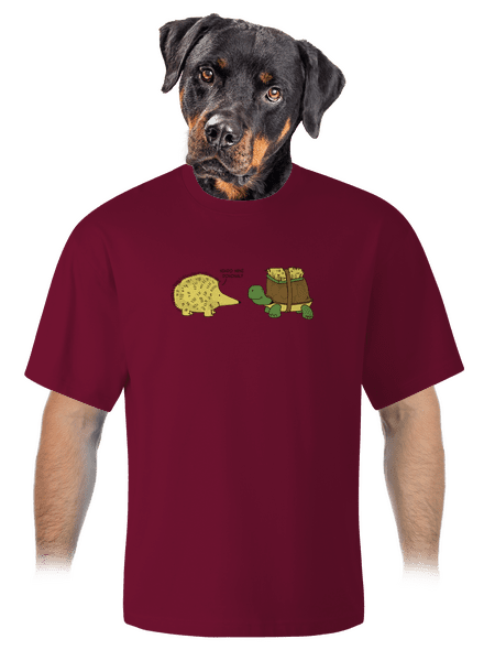 Želva s ježkem unisex tričko oversized Garnet