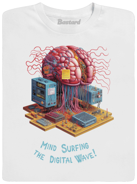 Mind surfing the digital wave dětské tričko White