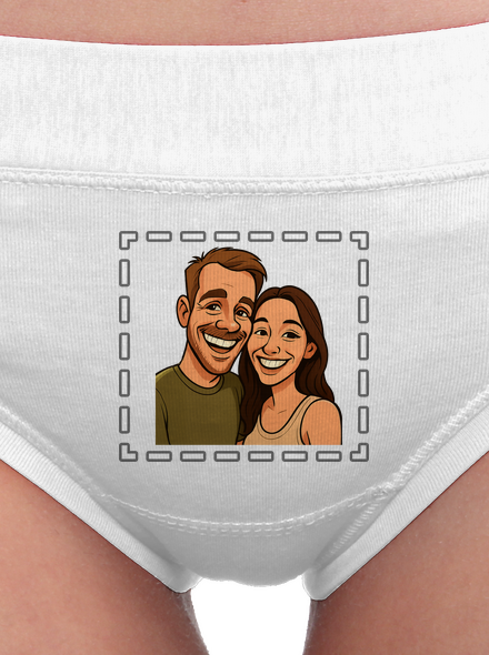 Karikatura z vlastní fotky dámské kalhotky White