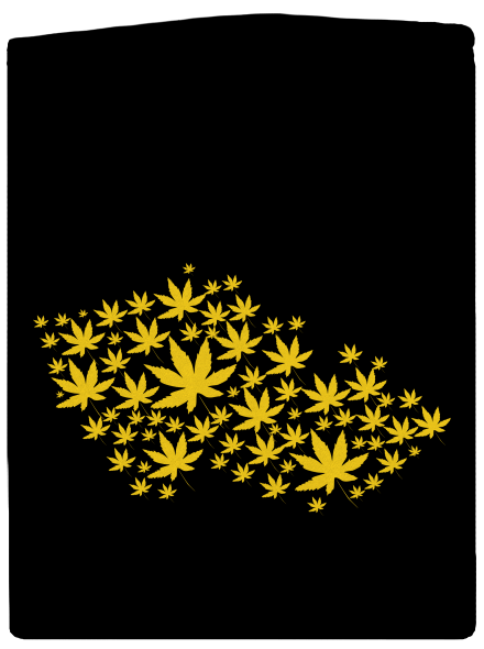Ganja country dámská mikina na zip Black