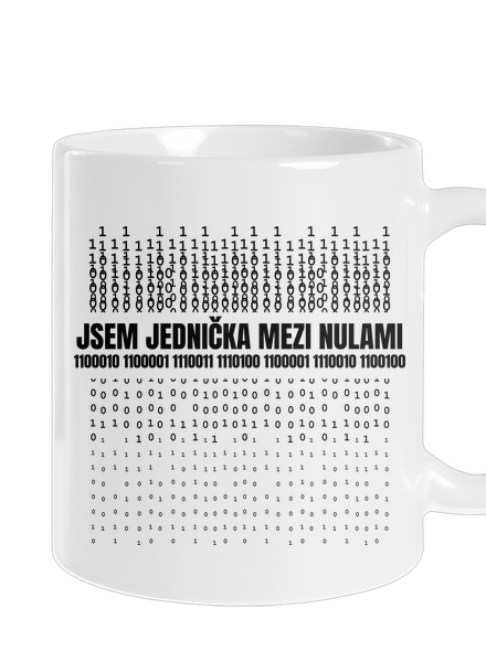 Jednička mezi nulami klasický hrnek White